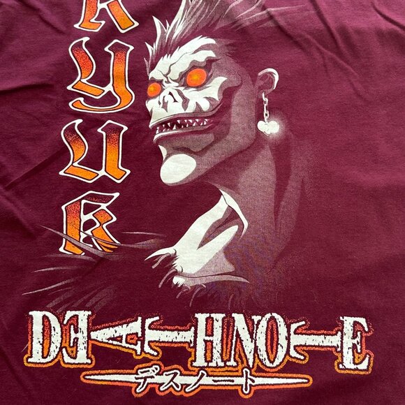 Death Note Anime Maroon Graphic T-shirt XL Streetwear Skateboard Vintage - Picture 2 of 6